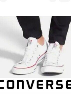 Converse Women's All Star Low Top Sneaker Tennis Shoe Lace-Up sz 8 Unisex White